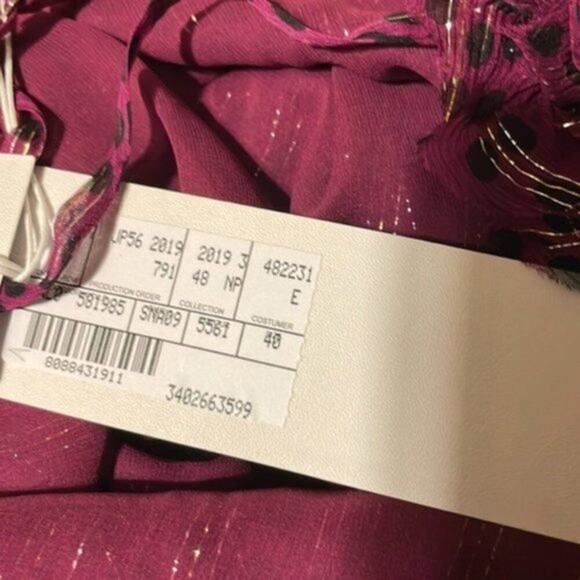 Stella McCartney Women Polka Dot Blouse raspberry colored size 6 - Picture 5 of 12